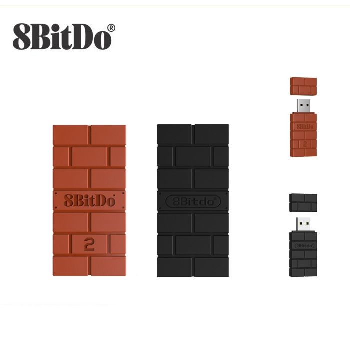 Original 8BitDo Adapter 2 USB Wireless Bluetooth RR Receiver for Steam