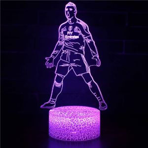 Hot Toys | Footballer Cristiano Nathan LED 3D night light 16 colors variable visual lighting living room home decor Gift for fans