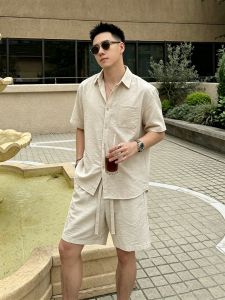 OUMULONG | Bộ Đồ Linen Mỏng Thoáng Khí Chống Nắng