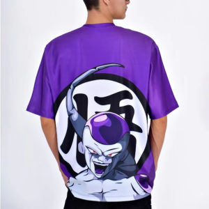 Bandai | 2026 Hot Selling Summer Fashion New Dragon Ball Frisa 3D Printed T-shirt Outdoor Hip-hop Street V-neck T-shirt Large Size