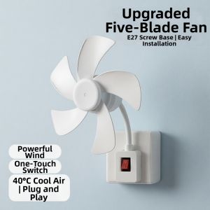 Jiaxun | Quiet Powerful Universal Swivel Five-Blade Socket Fan