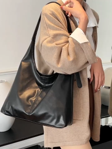 Large Capacity Tote Bag Women Soft Leather Vintage Shoulder Bag Versatile Casual Office Work Handbag