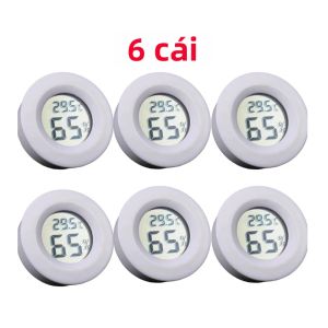 6-10 CÁI Nhiệt Kế LCD Kỹ Thuật Số Tròn Máy Đo Độ Ẩm Máy Đo Độ Ẩm Nhiệt Độ Trong Nhà Công Cụ Đo Điện Tử Gia Dụng