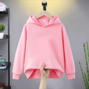 เสื้อฮู้ดลายการ์ตูนแฟชั่นสำหรับเด็กผู้หญิง เสื้อเชิ้ตแขนยาวฤดูใบไม้ผลิและฤดูใบไม้ร่วง เสื้อคลุมกันหนาวแบบสวมหัว ผ้าฝ้ายผสมโพลีเอสเตอร์