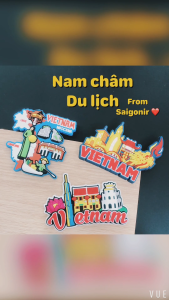 Nam châm hít tủ lạnh hình ảnh các thành phố của Việt Nam Fridge Magnet featuring Vietnam Cities