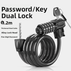 MONLEYTA | German Mountain Road Bicycle Password Lock Anti-Theft Portable Fixed Electric Motorcycle Single Track Chain Lock