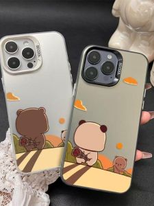 Couples Silver Colorful Floral Phone Case for iPhone 17 pro Max 13/12 Mini Huawei 7/8 Honor 16/15 pro Xiaomi 11 Redmi 14 plus Anti-Fall