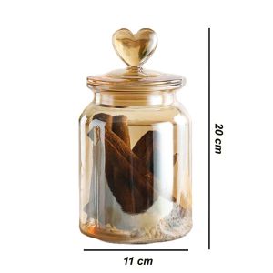 Toples Kaca Kedap Udara Tempat Penyimpanan Makanan / Toples Kue Kering Bahan Kaca dengan Tutup Kedap Udara