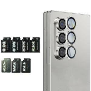 Metal Ring Camera Protector For Samsung Galaxy Z Flip Fold 7 6 5 4 3 CD Pattern Tempered Glass Camera Protection Film Lens Cap