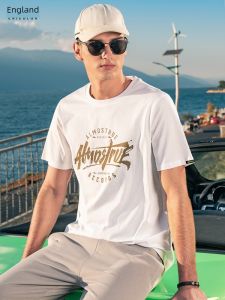 Summer Short Sleeve T-Shirt Mens Casual Half Sleeve Lightweight Cotton Print Basic Style Youth Fashion Trendy Base Layer Shirt