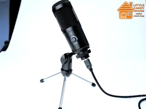 192k 24bit Condenser Mic USB Live Podcasting Singing Vocal Record Noise Cancelling Microphone+Tripod