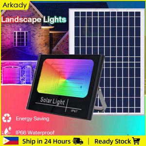 【buy 1 get 1】Arkady christmas lights solar power 50000W solar light outdoor waterproof RGB solar lights colorful solar garden lights with remote control solar street light christmas outdoor solar decorative lights