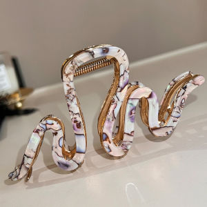 กิ๊บติดผมขนาดใหญ่ทรงคลื่นสำหรับผู้หญิง 2025 กิ๊บติดผมทรงฉลามสำหรับผู้หญิง วัสดุอื่นๆ สไตล์เกาหลี ชิ้นส่วนผมใหม่