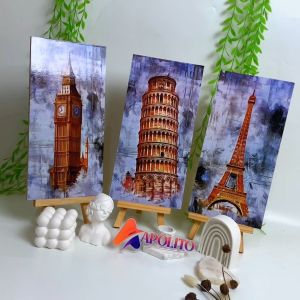HIASAN DINDING SET LONDON WALL DECOR HIASAN DINDING LONDON VINTAGE PAJANGAN KAYU POSTER KAYU LONDON VINTAGE ILUSTRASI