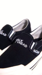 SABA Slip On Uplocgs Black White- Sepatu Sneakers Casual Pria Wanita - UPC 01