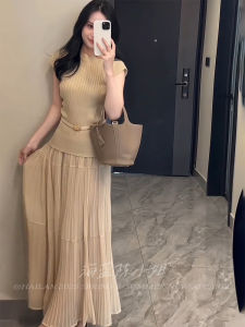 Váy Dài Cổ Điển Phong Cách Hàn Quốc Cho Nữ Váy Ngắn Tay Áo Phông Ôm Vừa Vặn Chất Liệu Cotton Pha Trộn Mùa Hè Dáng Ôm