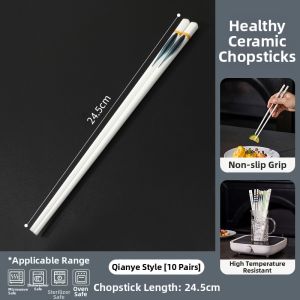 Jujiajia | Stylish Heat-Resistant Food Grade Ceramic Chopstick Set