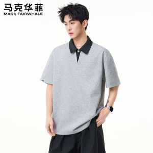 Mark Fairwhale | Stylish Color Block Loose Fit POLO Shirt
