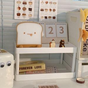 Office Desktop Organizer Box Cosmetic Storage Rack Bedroom Study Desk Dormitory Good Things Small Shelf Tabletop Arrangement