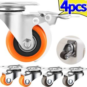 2/4Pcs New 1/2 Inch Furniture Universal Caster 360 Rotating Rubber Trolley Cabinet Roller Furniture Accessories
