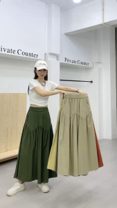 กระโปรงแฟชั่น กระโปรงคาร์โก้มีกระเป๋า ข้างหน้า ใส่ทำงานเที่ยวได้ ฟรีไซส์ใส่สบายสบาย842