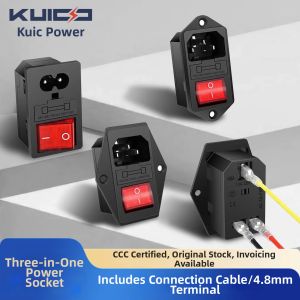 kuicc | Integrated 3-in-1 AC Power Socket for Cabinet/Enclosure Three Vertical Prongs
