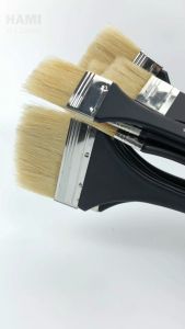 Cọ lông lợn thân dài đỉnh bằng vẽ acrylic sơn dầu màu nước
