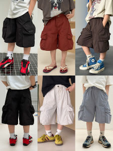 Summer Casual Loose Thin Letter Cargo Boys 5-inch Shorts