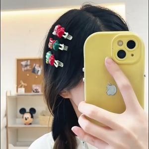 Cute Christmas Five-pointed Star Hair Clip Girl Heart Broken Hair Clip Hair Accessories Cartoon Santa Claus Bangs Side Clip