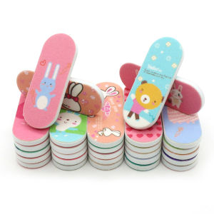 50/100 Pcs Set Mixed Pack Cartoon Nail Files Double Sided Mini Reusable Sanding Travel Size Manicure Tools Beauty Nail Art Gift