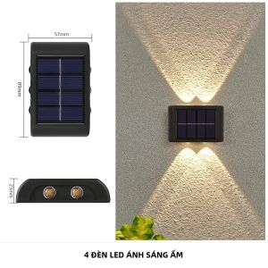 XIWANGFIRE | Đèn Tường Năng Lượng Mặt Trời LED Ngoài Trời Chống Nước Cảm Biến Tự Động Bật Tắt Từ Chiều Tối Đến Sáng Dùng Cho Sân Vườn Hiên Nhà Lối Đi Cắm Trại - Tiết Kiệm Năng Lượng