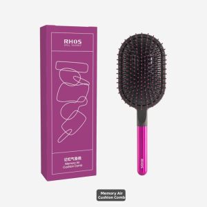 RHOS | Padded Hair Straightening Comb for Women with Scalp Massager