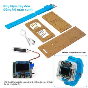 Gaqqee | Bộ Kit Tự Làm Đồng Hồ Điều Khiển Bằng Giọng Nói XiaoZhi AI Với Màn Hình OLED 0.96 Inch Mô-đun Bo Mạch Phát Triển Giọng Nói ESP32S3N16R8 Dành Cho Dự Án Robot AI