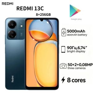 Redmi | 2026 new Redmi 13C Global Version Dual SIM Smartphone 8GB RAM 256GB 6.74 Inch HD Large Display Long Lasting Battery Mobile Phone