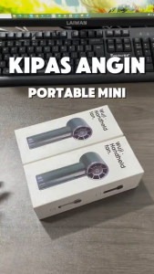 Lofaver Kipas Portable Mini 100 Super Speed Bahan Logam Angin Super Kencang LED Display