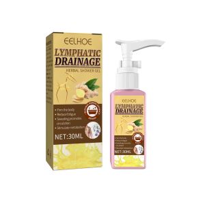 Eelhoe Natural Ginger Slimming Shower Gel Body Shaping Firming Waist Abdomen Fat Burning Body Sculpting Wash Gel Anti-swelling Lymphatic Drainage Herbal Shower Gel Moisturizing Deep Cleaning Skin Care Shower Gel（30ml）