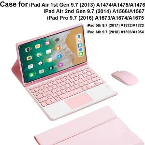 For iPad 5th Gen 2017 6th Gen 2018 9.7 Inch Case Bluetooth Keyboard Case for iPad Air 1 Air 2 Pro 9.7 Inch Keyboard Cover Funda