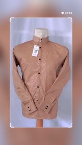 Kemeja Koko Sultan Embos Pria Lengan Panjang Manset Terbaru 2024 Warna Cream