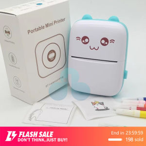 [🇵🇭 Stock&COD] Portable Label Printer Bluetooth Thermal Mini Cat Print Photo Pocket Thermal Printer 58mm Printing Wireless Android IOS Printers