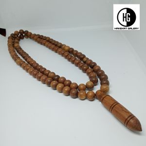 kalung tasbih kayu kelor emas h242
