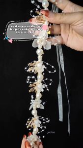 Headpiece Bunga Mutiara Putih: Aksesoris Pesta Putih yang Elegan