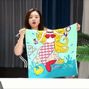 Local Seller EmmAmy® Cartoon Hooded Poncho Bathrobe Microfiber Skincare Beach Towel for Baby/Kids