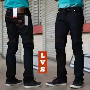 Celana jeans pria pensil slimfit
