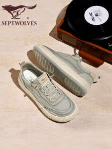 Septwolves Mens Casual Shoes 2025 New Winter Fashion Sport Shoes Breathable Comfortable All-Match Mid-Heel Round-Toe Rubber Outsole