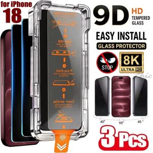 1-3Pcs For iPhone 18 Pro Max Dust Free Easy Installation Privacy Tempered Glass Screen Protector For iPhone 18 Pro Anti-Spy Film