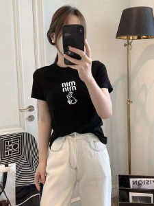 Ladies Pure Cotton White T-Shirt Short Sleeve Loose Fit round Neck Half Sleeve Summer Fashion Womens Casual round Neck Top