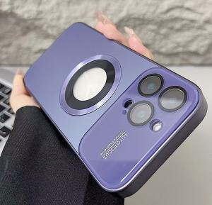 Luxury Glass Camera Lens For Magesafe Wireless Charging Case For iPhone 11 12 13 14 15 16 Pro Max Plus Shockproof Cover Luxury Wireless Charge For Magsafe Case for iPhone 16 15 14 13 12 11 Pro Max Plus Matte Translucent Armor Shockproof Cover