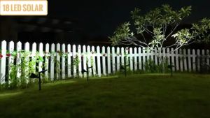 RGB 36LED Solar Light Outdoor Waterproof Solar Landscape Spotlights Garden Solar Spot Lights Outdoor36 LED Solar Outdoor Light 2-in-1 Solar Uplights Adjustable Solar Powered Landscape Lighting 3000k Warm White for Garden Yard Driveway Pathway太阳能户外射灯