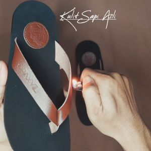 DRAXVIL - Sandal Japit Kulit Sapi Asli Warna Cokelat