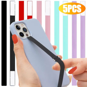 5ชิ้นสายรัดข้อมือผ้าพันแผลยืดหยุ่นสำหรับโทรศัพท์มือถือสายคล้องที่สวมนิ้วซิลิโคนสำหรับวางมือเดียวกันลื่นสายรัดตั้งโทรศัพท์มือถือ